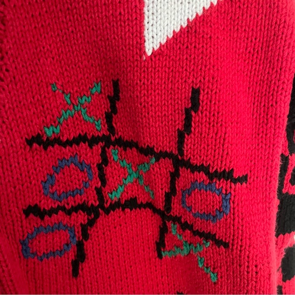 Vintage Signature by Northern Isles Game Queen of Hearts Cardigan Sweater XL - Picture 3 of 8